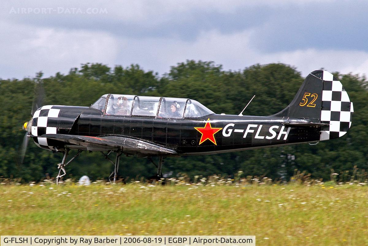G-FLSH, 1987 Yakovlev Yak-52 C/N 877409, Yakovlev Yak-52 [877409] Kemble~G 19/08/2006