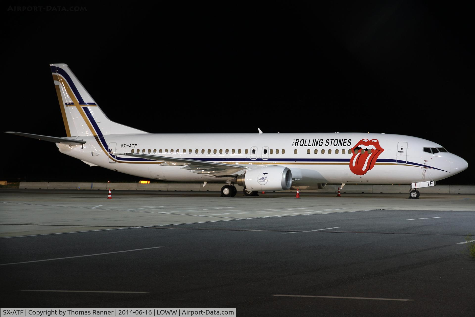 SX-ATF, 1992 Boeing 737-406 C/N 25423, Gainjet B737 - Rolling Stones Tour-Jet