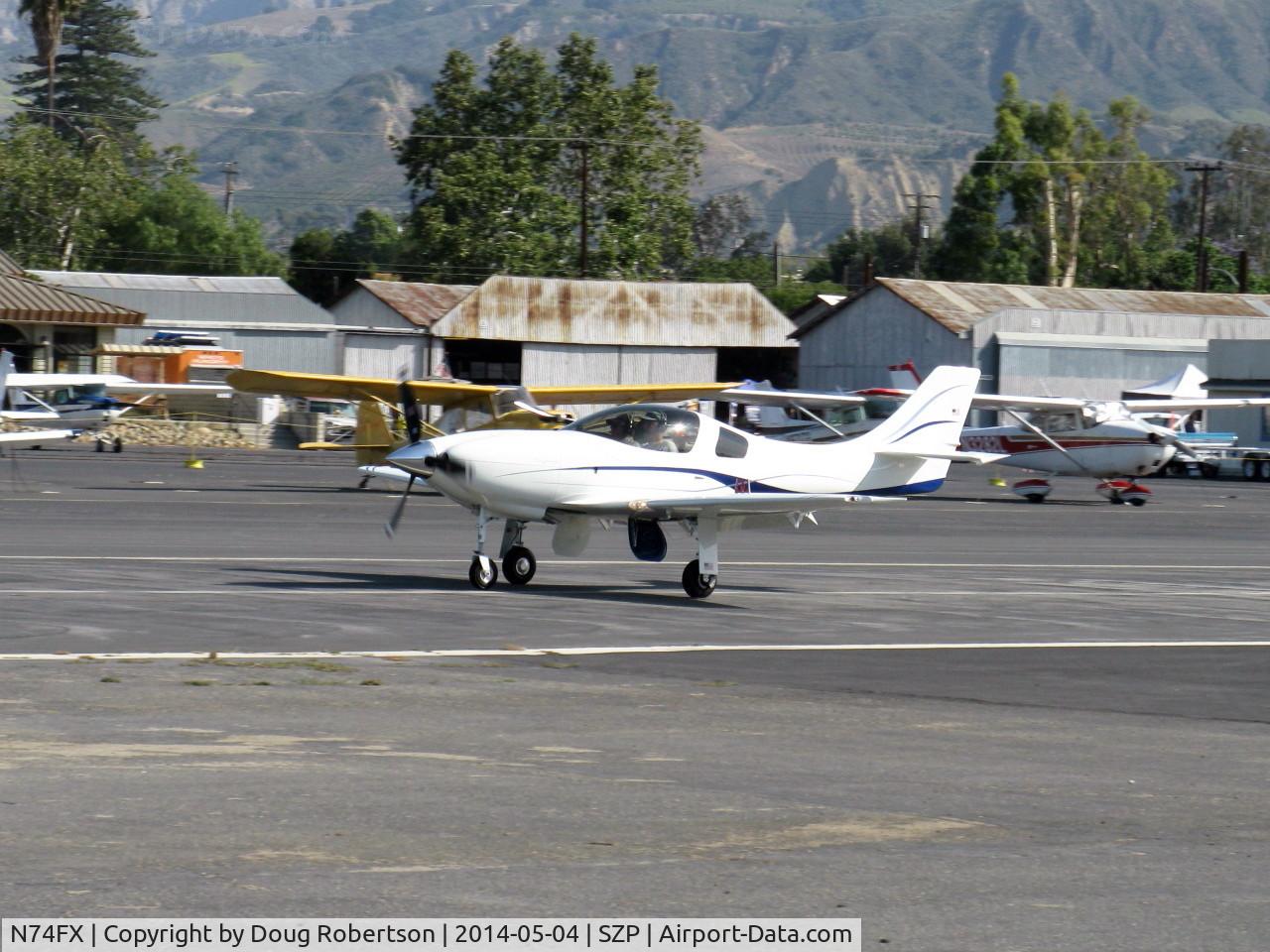 N74FX, 2007 Lancair Legacy C/N L2K-283, 2007 Larson LANCAIR LEGACY, Continental IO-550 310 Hp speedster, retractable gear, landing roll Rwy 22