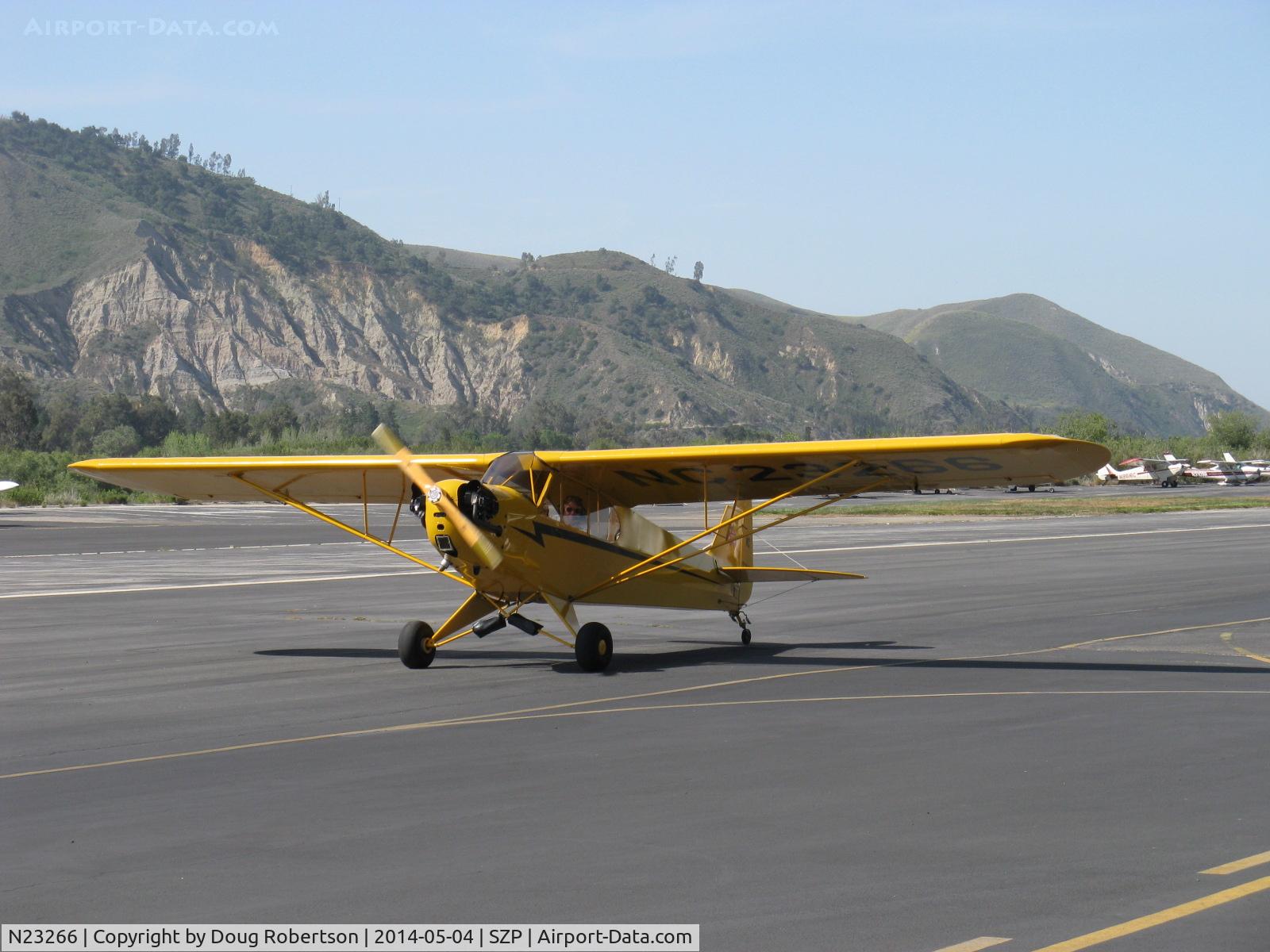 N23266, 1939 Piper J3C-65 Cub Cub C/N 3113, 1939 Piper J3C-65 CUB, Continental A&C65 65 Hp, taxi back