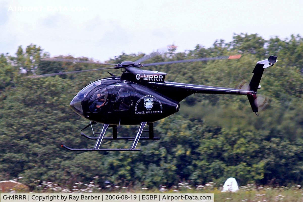 G-MRRR, 1991 Hughes 369E C/N 0473E, MD Helicopters 369E [0473E] Kemble~G 19/08/2006