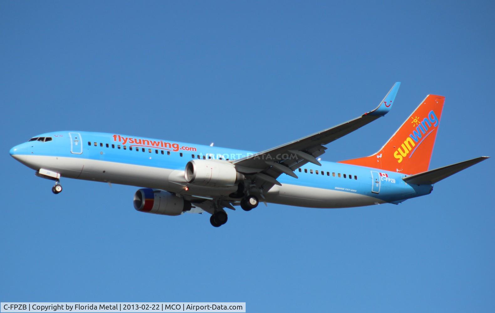 C-FPZB, 2007 Boeing 737-8K5 C/N 35131, Sunwing with TUI colors hybrid with an engine cowling right side that looks like Southwest???