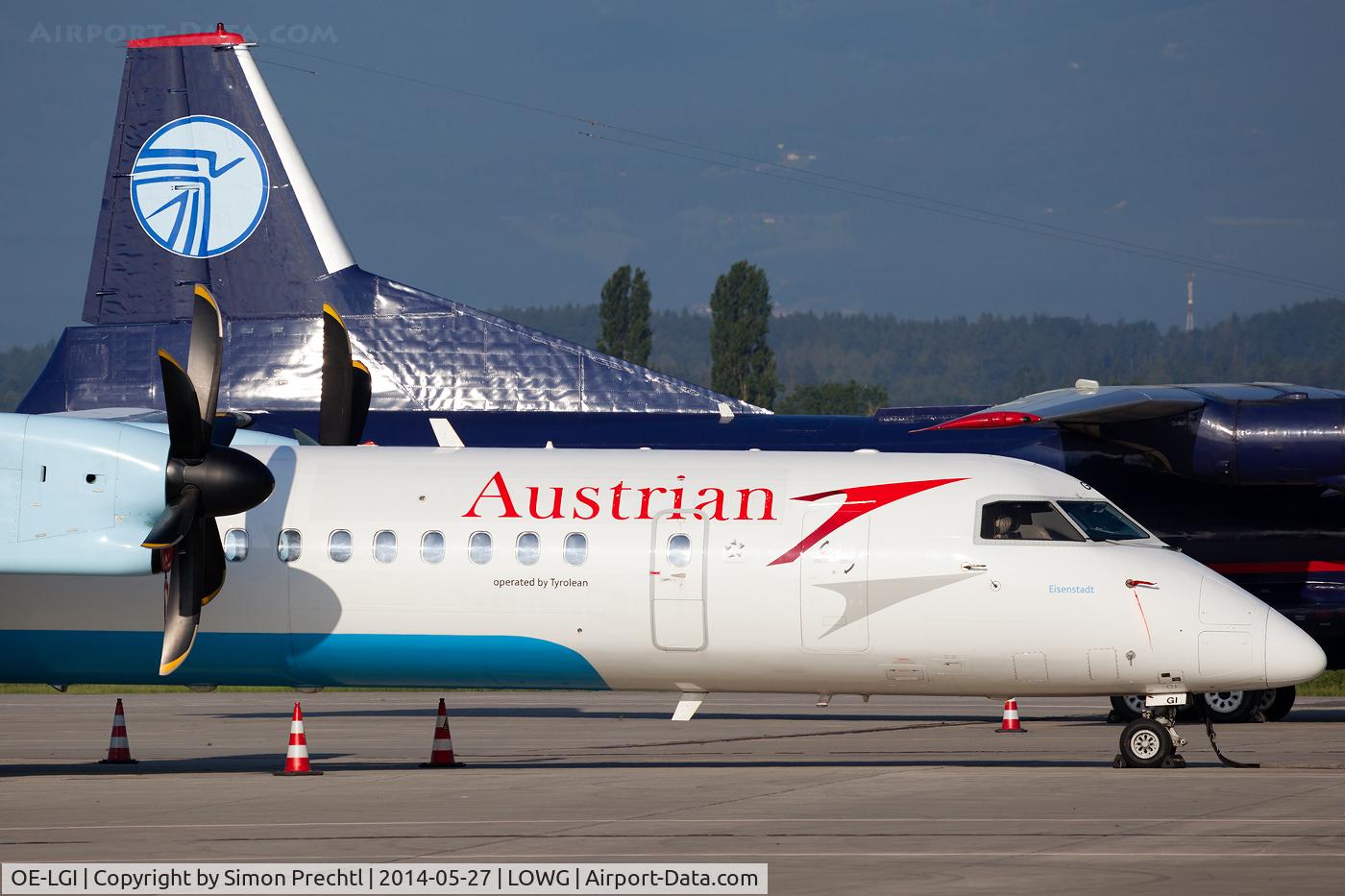 OE-LGI, 2004 De Havilland Canada DHC-8-402Q Dash 8 C/N 4100, OE-LGI @ Graz Airport