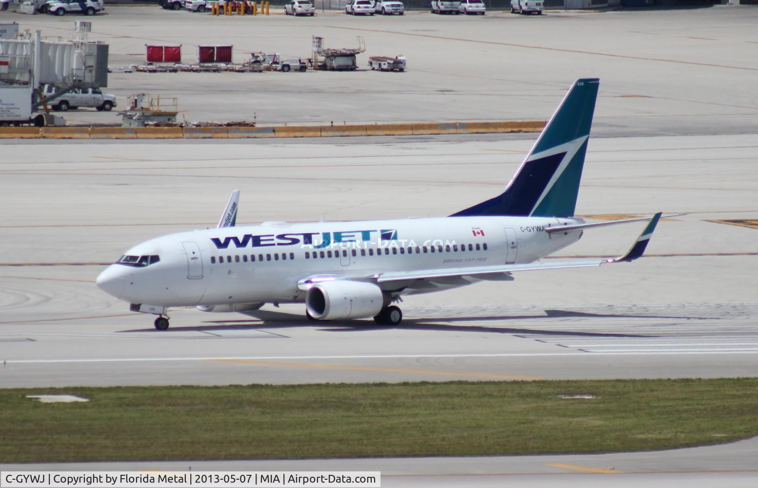 C-GYWJ, 2006 Boeing 737-7CT C/N 32772, West Jet 737-700