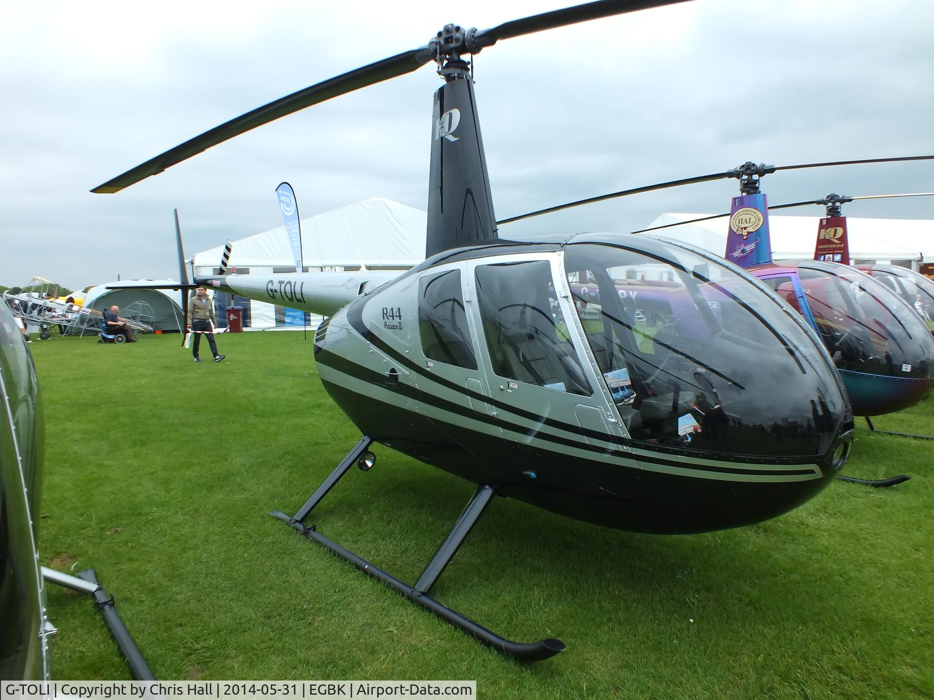 G-TOLI, 2007 Robinson R44 Raven II C/N 12009, at AeroExpo 2014
