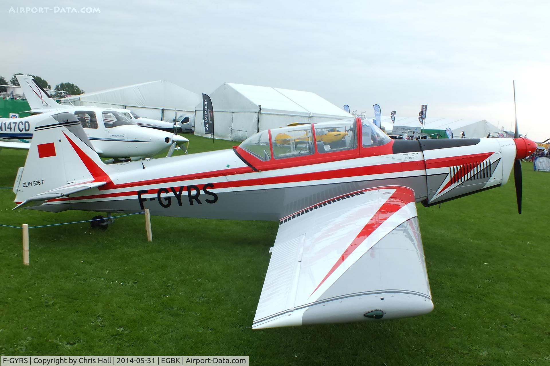 F-GYRS, 1971 Zlin Z-526F Trener Master C/N 1238, at AeroExpo 2014