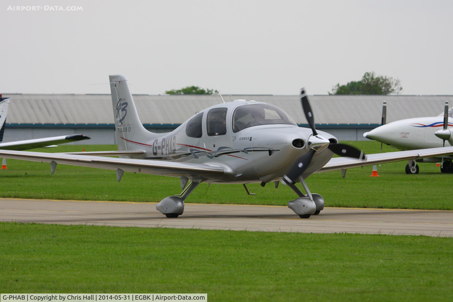 G-PHAB, 2007 Cirrus SR22 G3 Turbo C/N 2710, at AeroExpo 2014