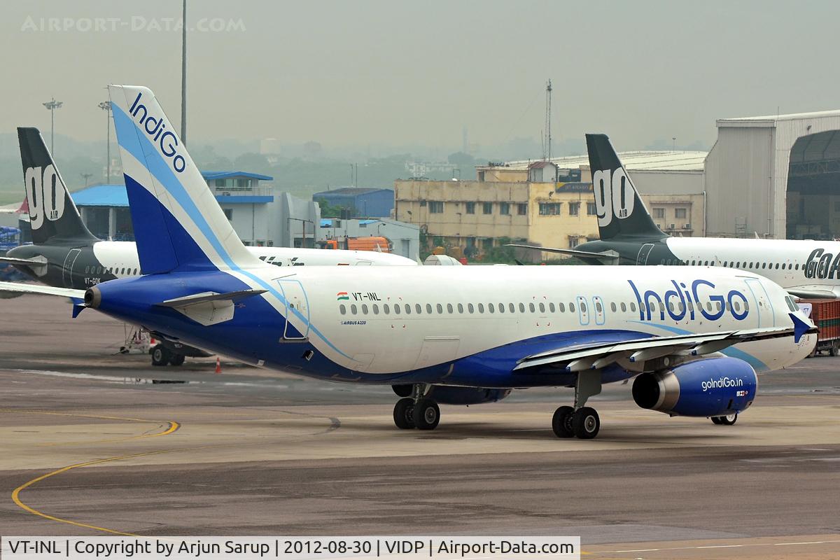 VT-INL, 2007 Airbus A320-232 C/N 3227, Taxiing in to IGIA T-1.