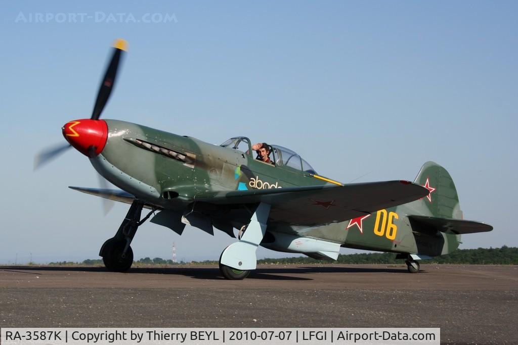 RA-3587K, Yakovlev Yak-9UM C/N 0470406, Taxying after flight test by Bruno Ducreux, chairman of Aero Restauration Service