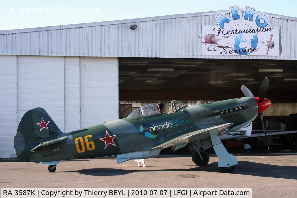 RA-3587K, Yakovlev Yak-9UM C/N 0470406, Front of hangar of ARS