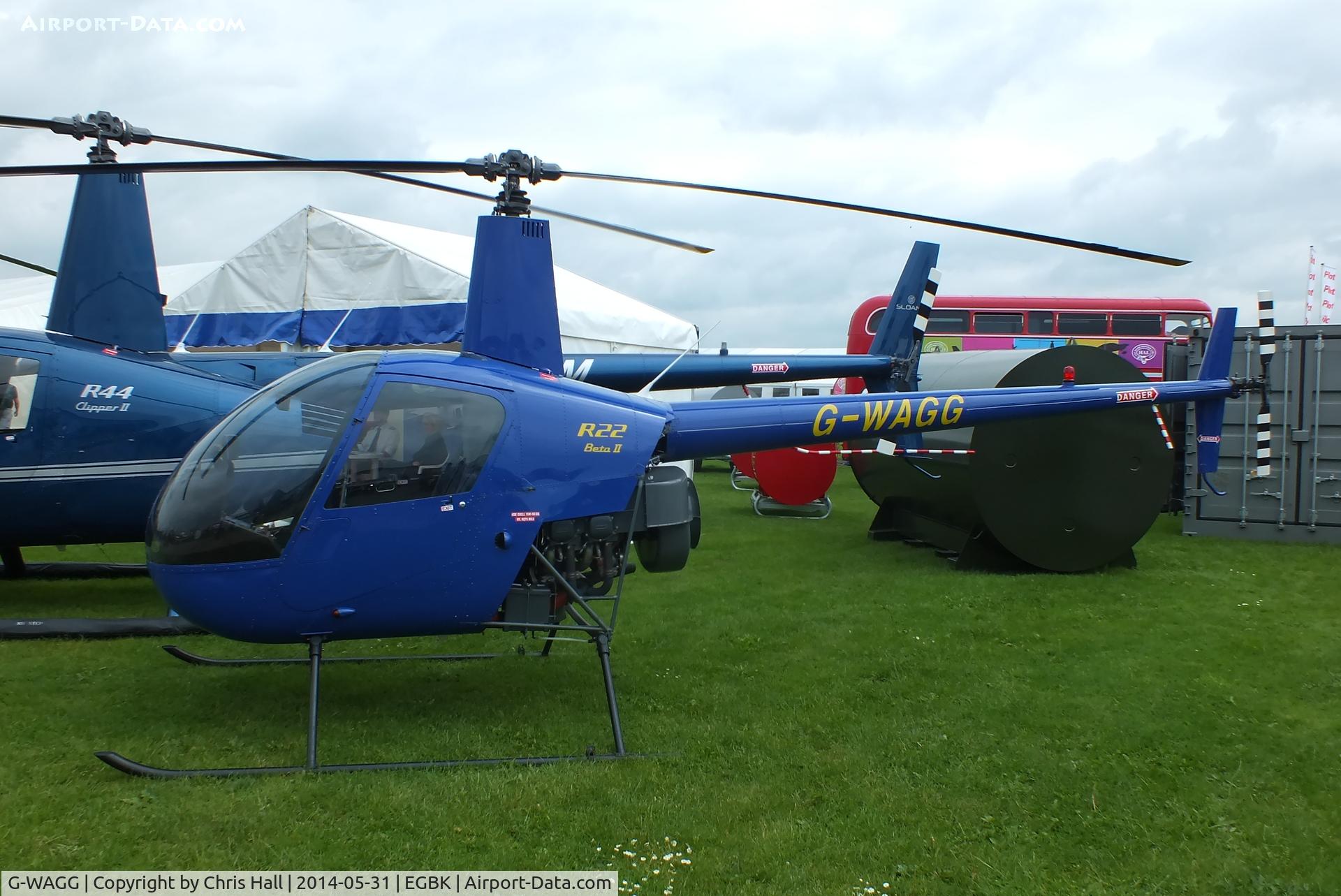 G-WAGG, 1999 Robinson R22 Beta C/N 2960, at AeroExpo 2014