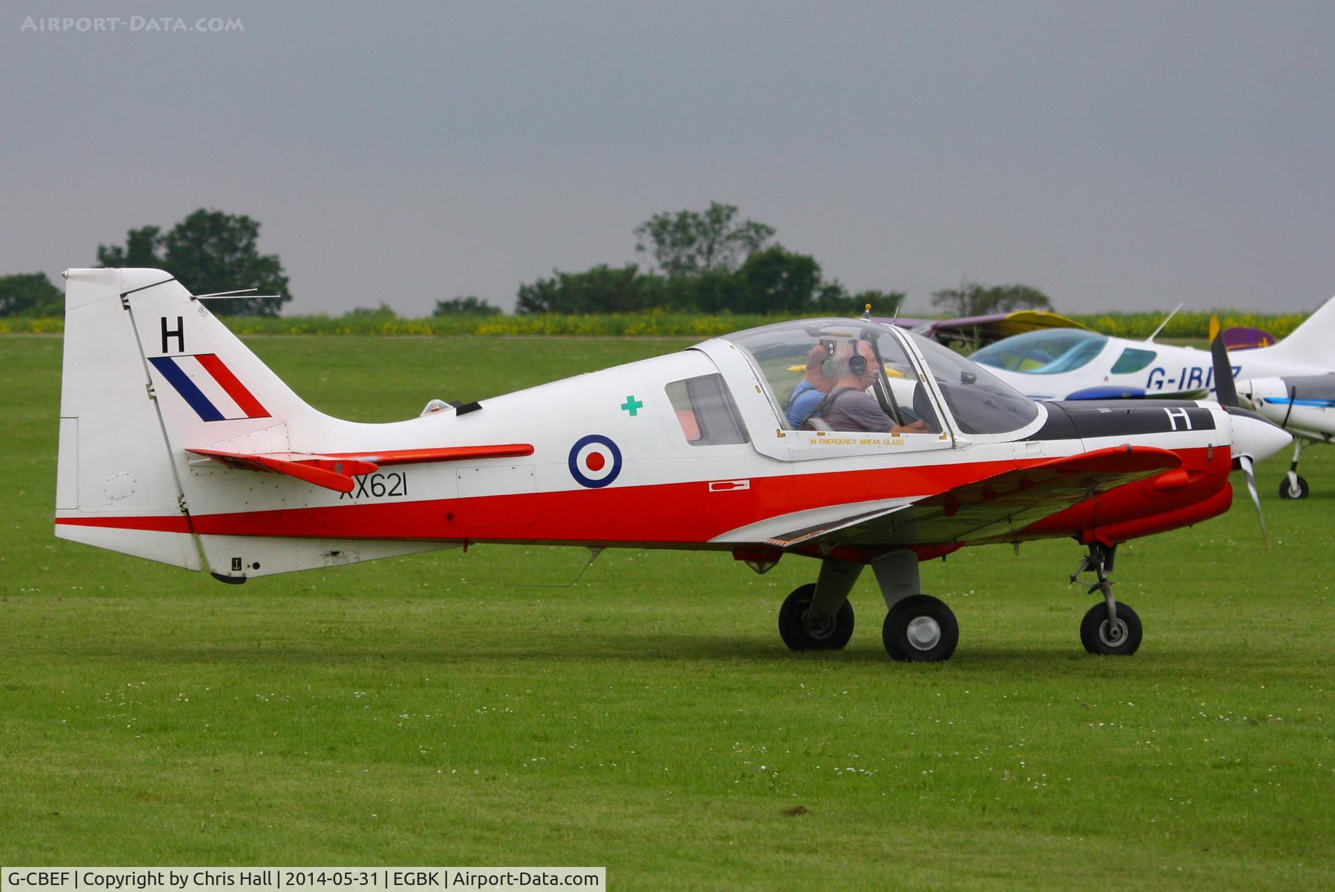 G-CBEF, 1974 Scottish Aviation Bulldog T.1 C/N BH120/286, at AeroExpo 2014