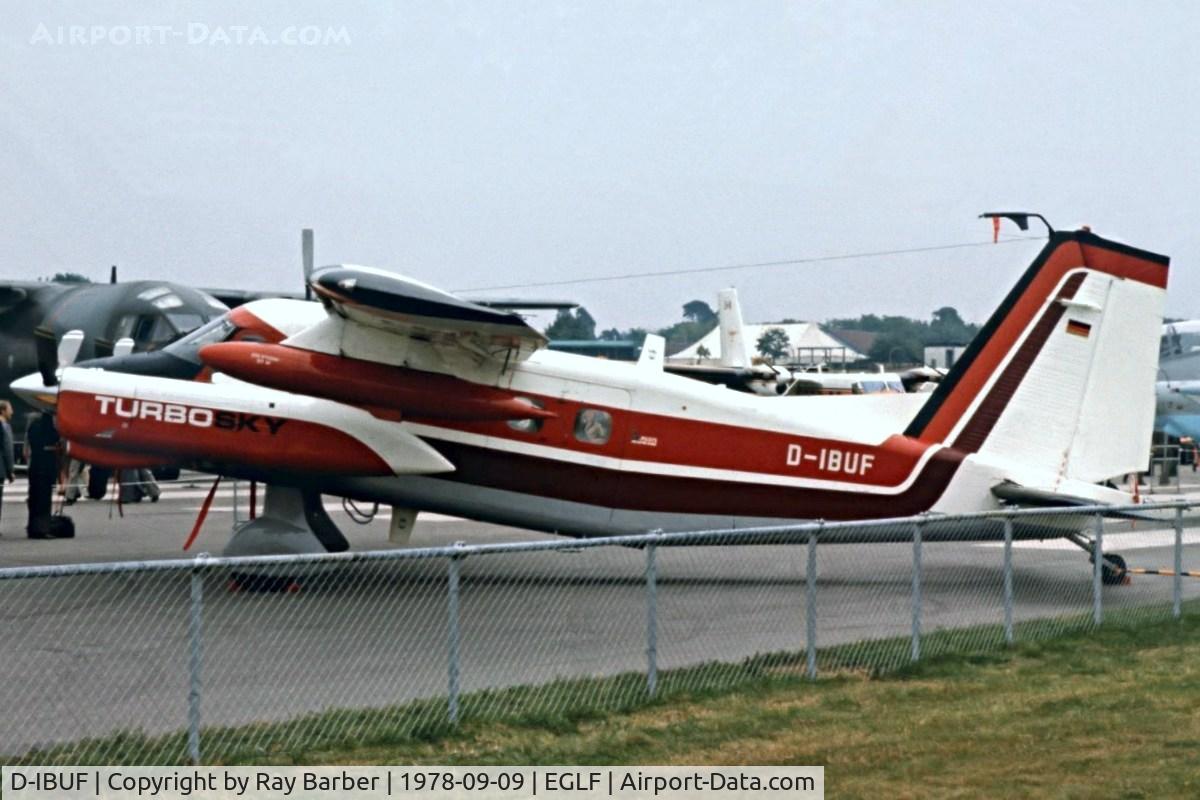 D-IBUF, 1978 Dornier Do-28D-2 Turbo Skyservant C/N 4302, Dornier Do.28D-6X [4302] (Dornier) Farnborough~G 09/09/1978. From a slide.