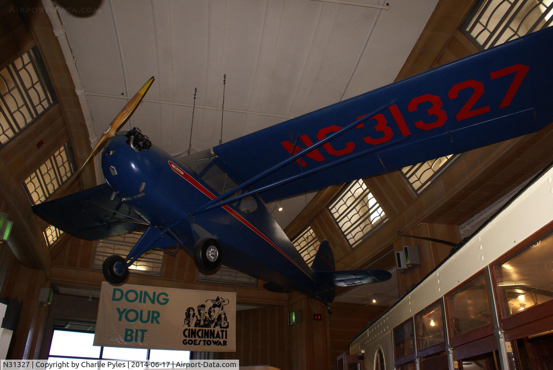 N31327, Quad City Challenger II C/N CH2-1190-R-0587, Hanging above a street car in Cincinnati Museum Center