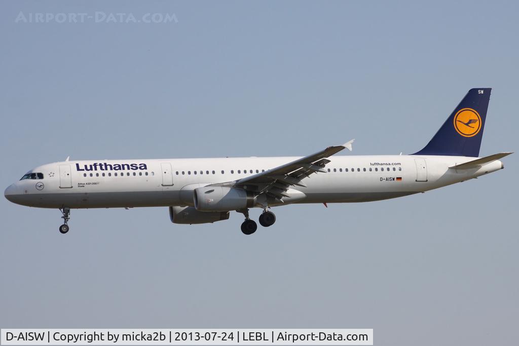 D-AISW, 2009 Airbus A321-231 C/N 4087, Landing