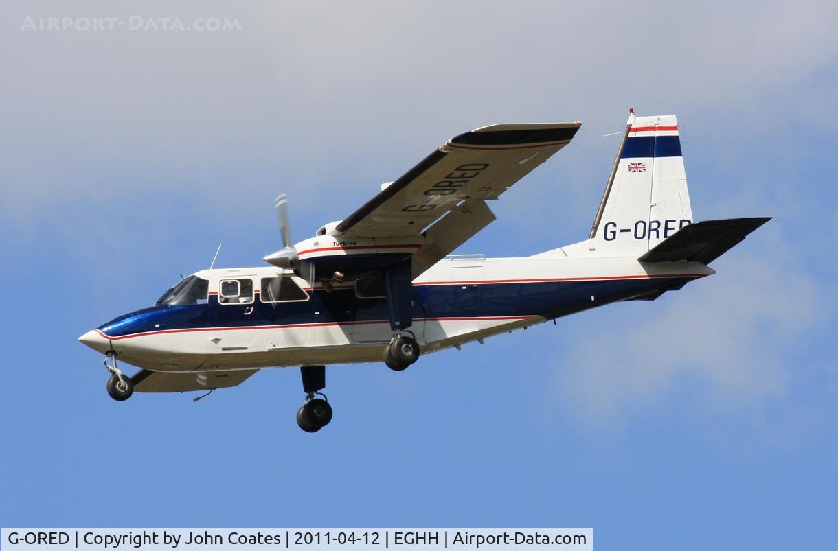 G-ORED, 1982 Britten-Norman BN-2T Islander C/N 2142, Arriving 26