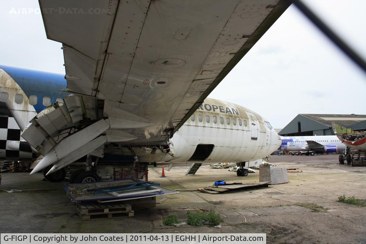 G-FIGP, 1983 Boeing 737-2E7 C/N 22875, Scrap area