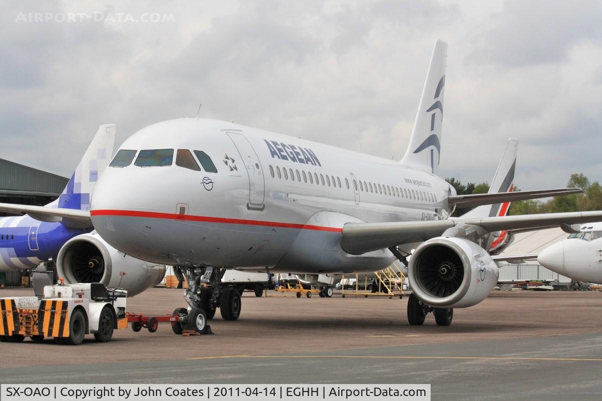 SX-OAO, 2011 Airbus A319-132 C/N 1880, Just repainted to Aegean livery