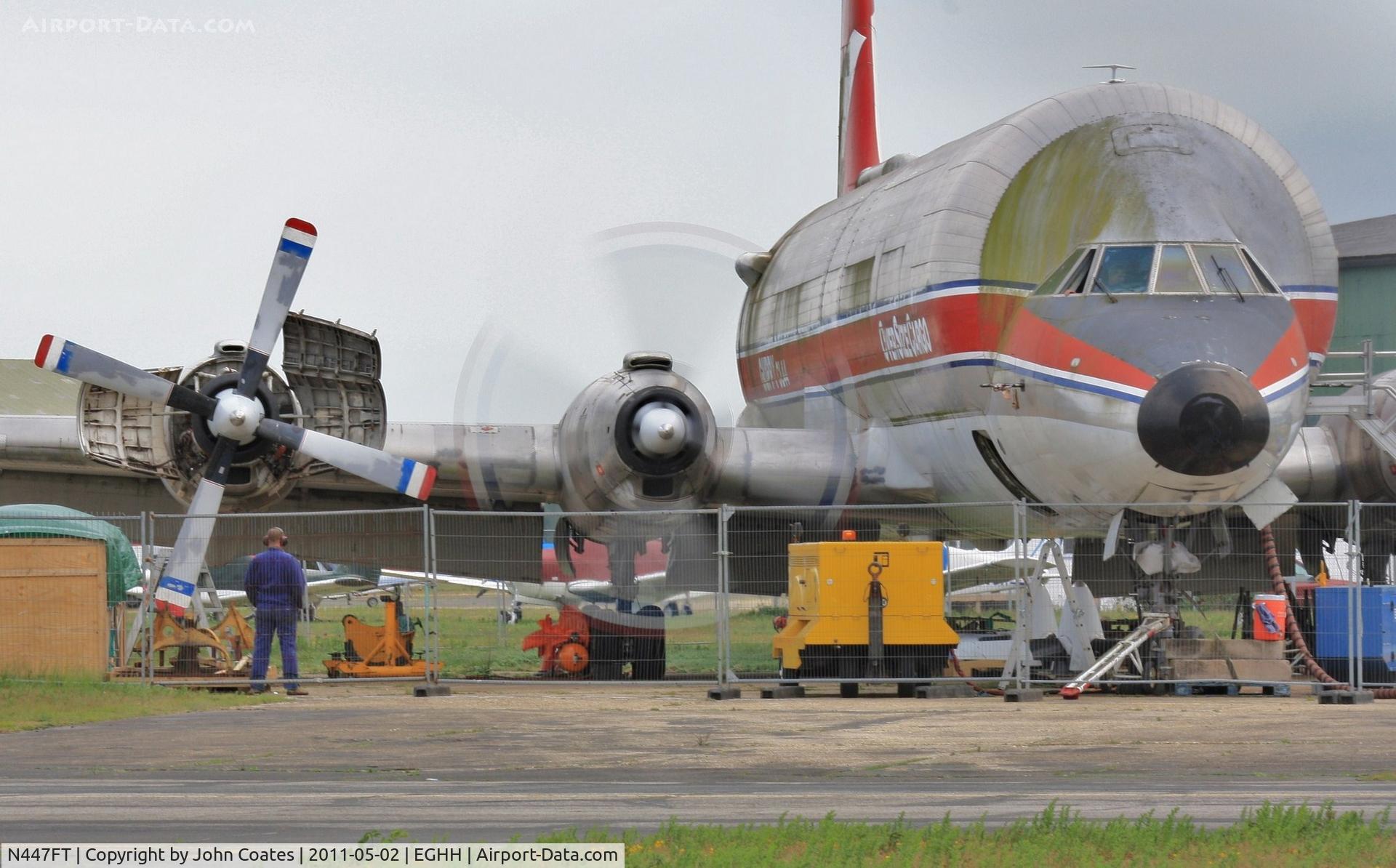 N447FT, 1969 Canadair CL-44-0 Skymonster C/N 16, Flat out