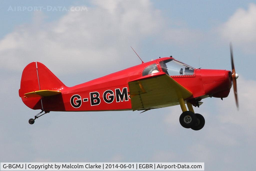 G-BGMJ, 1952 Gardan GY-201 Minicab C/N 12, Gardan GY-201 Minicab at The Real Aeroplane Club's Biplane and Open Cockpit Fly-In, Breighton Airfield UK, June 1st 2014.