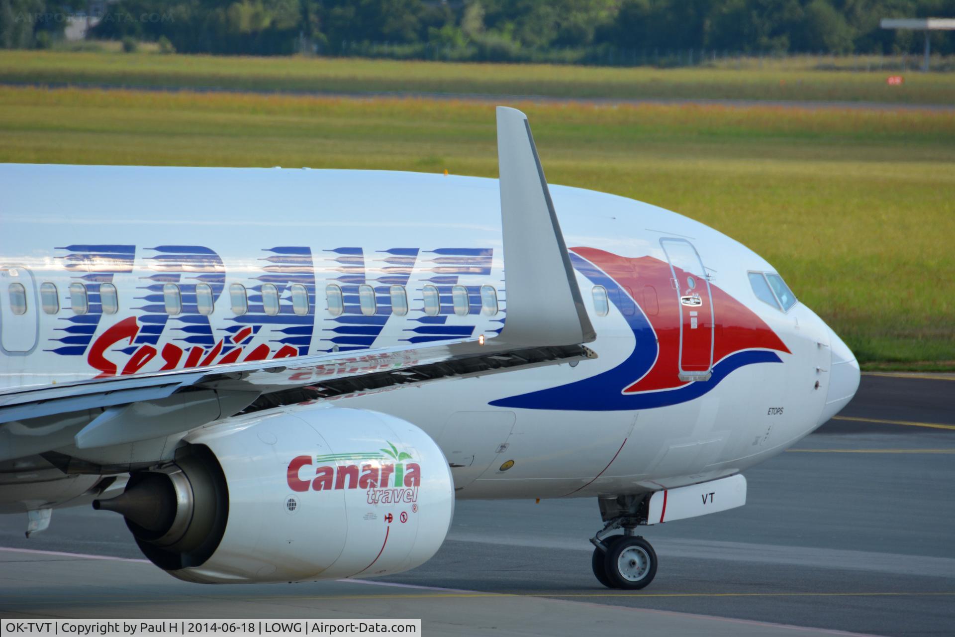 OK-TVT, 2012 Boeing 737-86N C/N 39394, Nose in the sunset