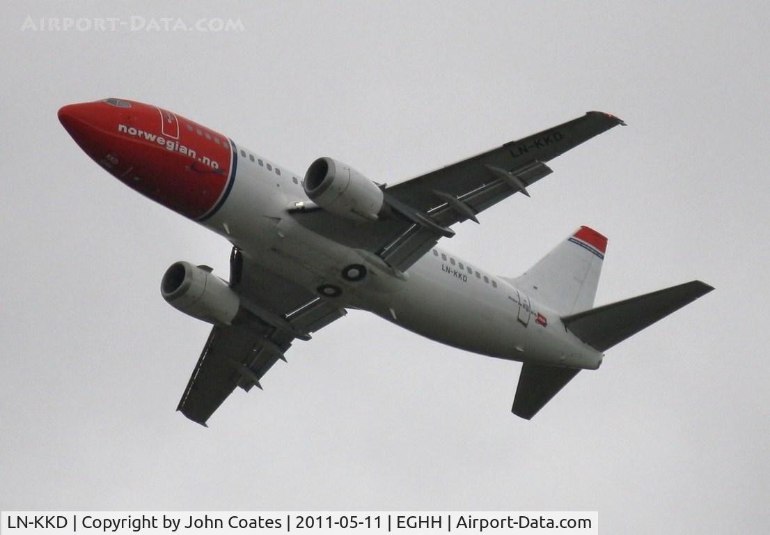 LN-KKD, 1999 Boeing 737-33V C/N 29339, Air test from Lasham