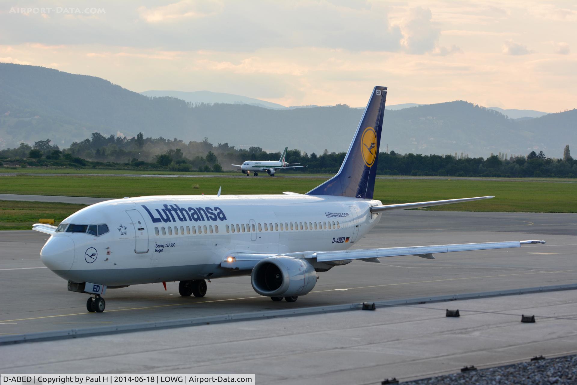 D-ABED, 1968 Boeing 737-130 C/N 19016, B737 Lufthansa and A319 Alitalia