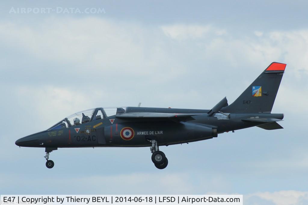 E47, Dassault-Dornier Alpha Jet E C/N E47, New code: 102-AC and no regular emblem on the tail for Alphajet from EE 2/2 