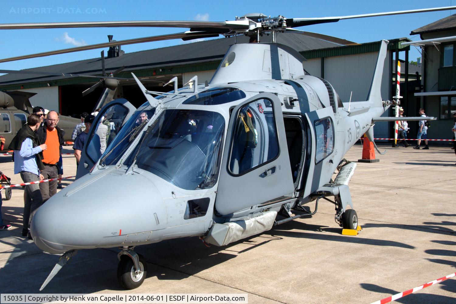 15035, Agusta Hkp15B (A-109E LUH) C/N 13765, Hkp15B helicopter of the Swedish Defense Helicopter Wing at Ronneby Air Base, Sweden.