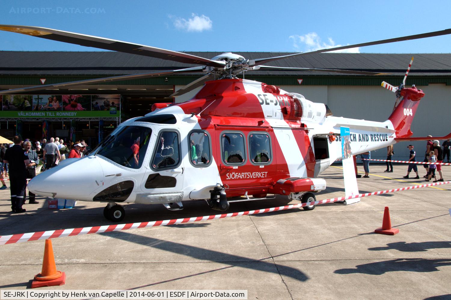 SE-JRK, 2014 AgustaWestland AW-139 C/N 31542, AgustaWestland AW139 search and rescue helicopter at Ronneby Air Base, Sweden