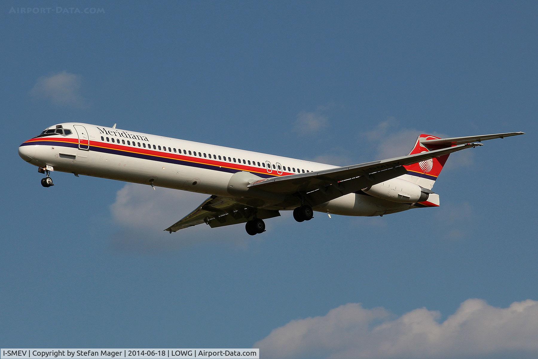 I-SMEV, 1988 McDonnell Douglas MD-82 (DC-9-82) C/N 49669, Meridiana MD-82 from Olbia @GRZ