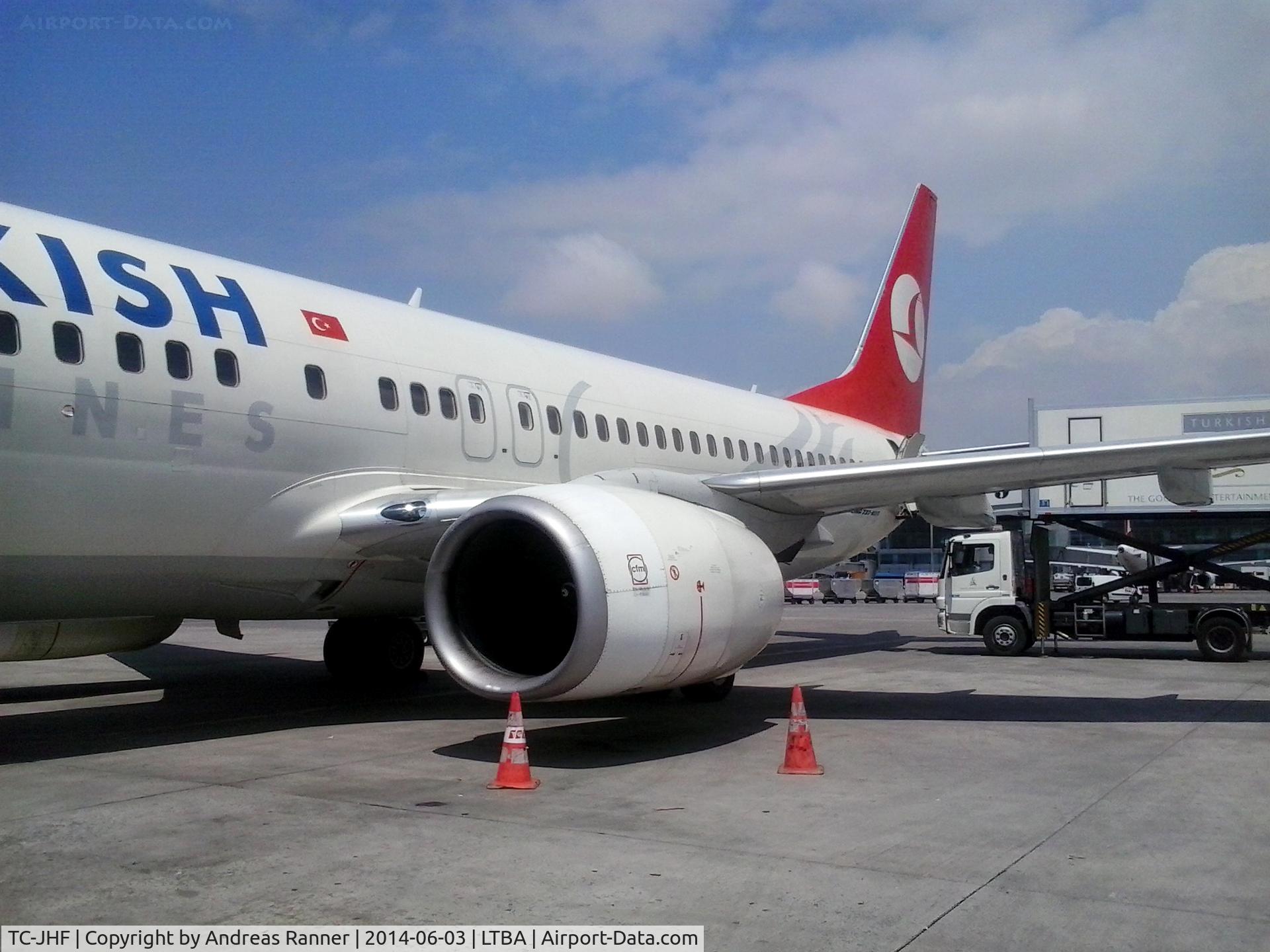 TC-JHF, 2008 Boeing 737-8F2 C/N 35745, Turkish Airlines Boeing 737 boarding for VIE