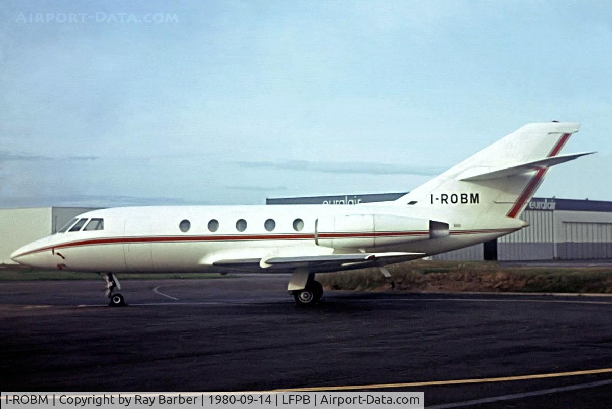 I-ROBM, 1970 Dassault Falcon (Mystere) 20C C/N 182, Dassault Falcon 20C [182] Paris-Le Bourget [14/09/1980. From a slide.