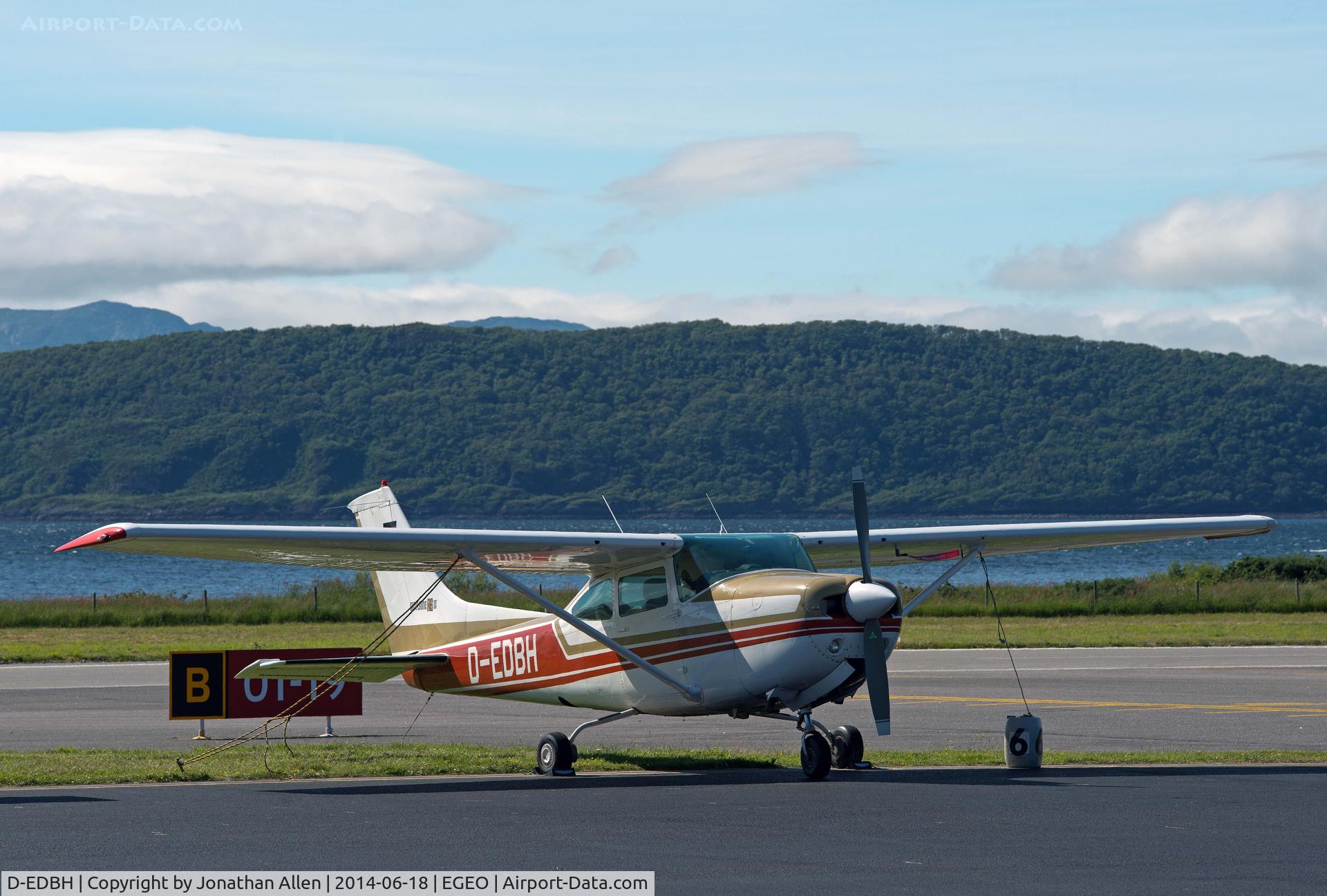 D-EDBH, 1979 Reims FR182 Skylane RG II C/N FR18200007, Parked at Oban Airport (North Connel).