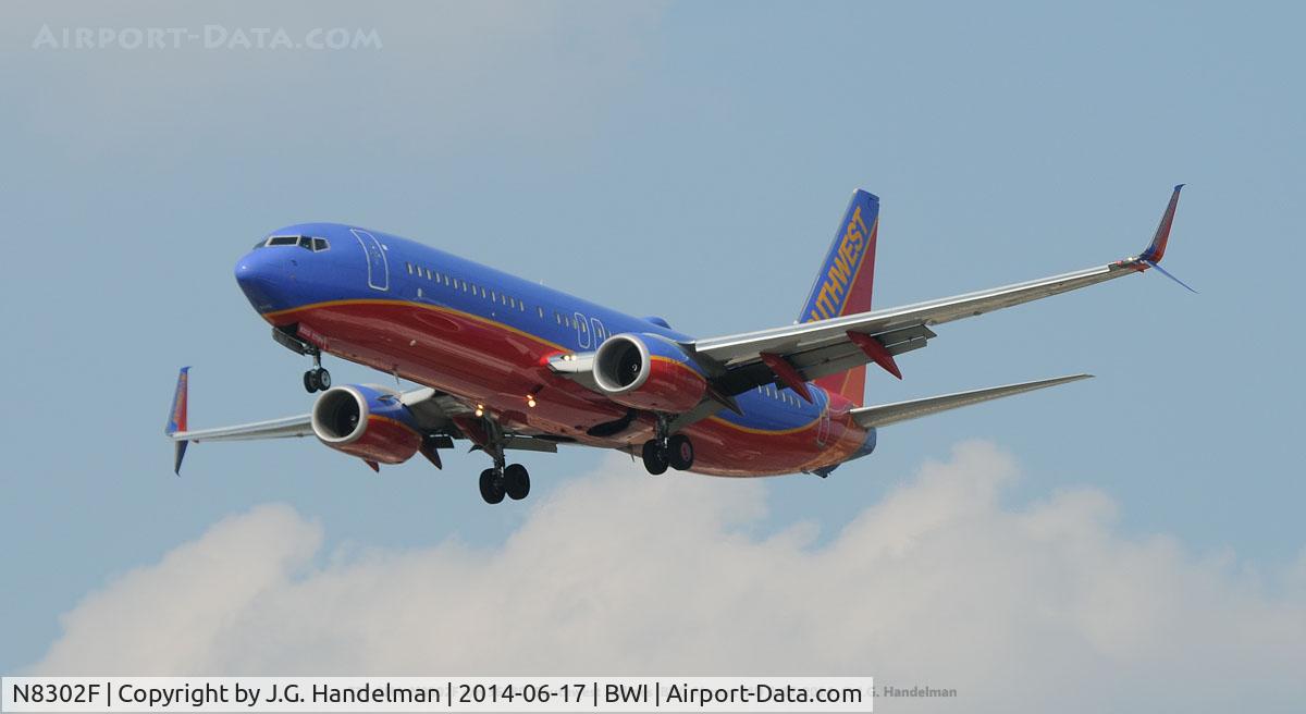 N8302F, 2012 Boeing 737-8H4 C/N 36680, 737-8H4 with Scimitar Winglets.