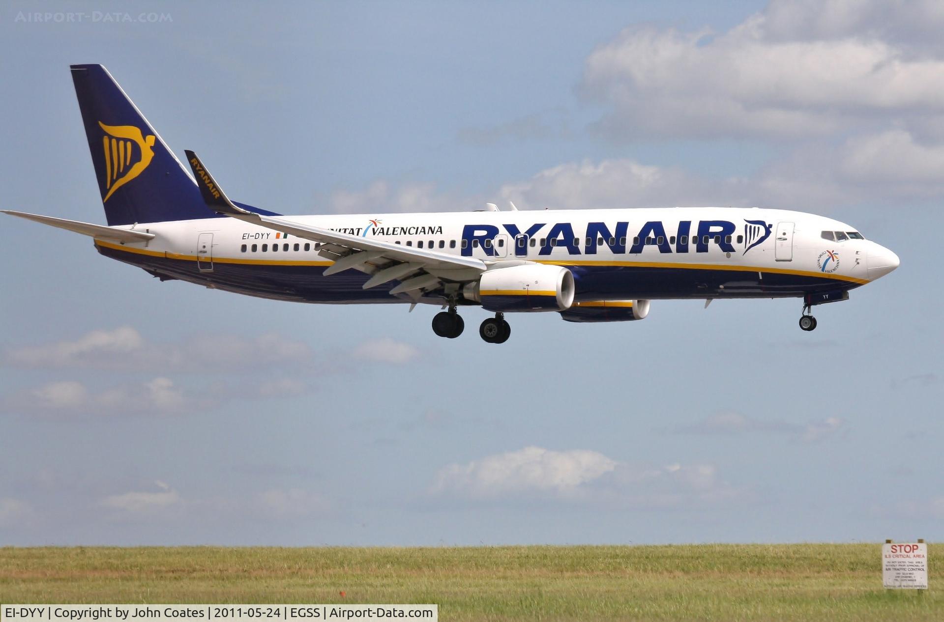 EI-DYY, 2008 Boeing 737-8AS C/N 37521, On finals