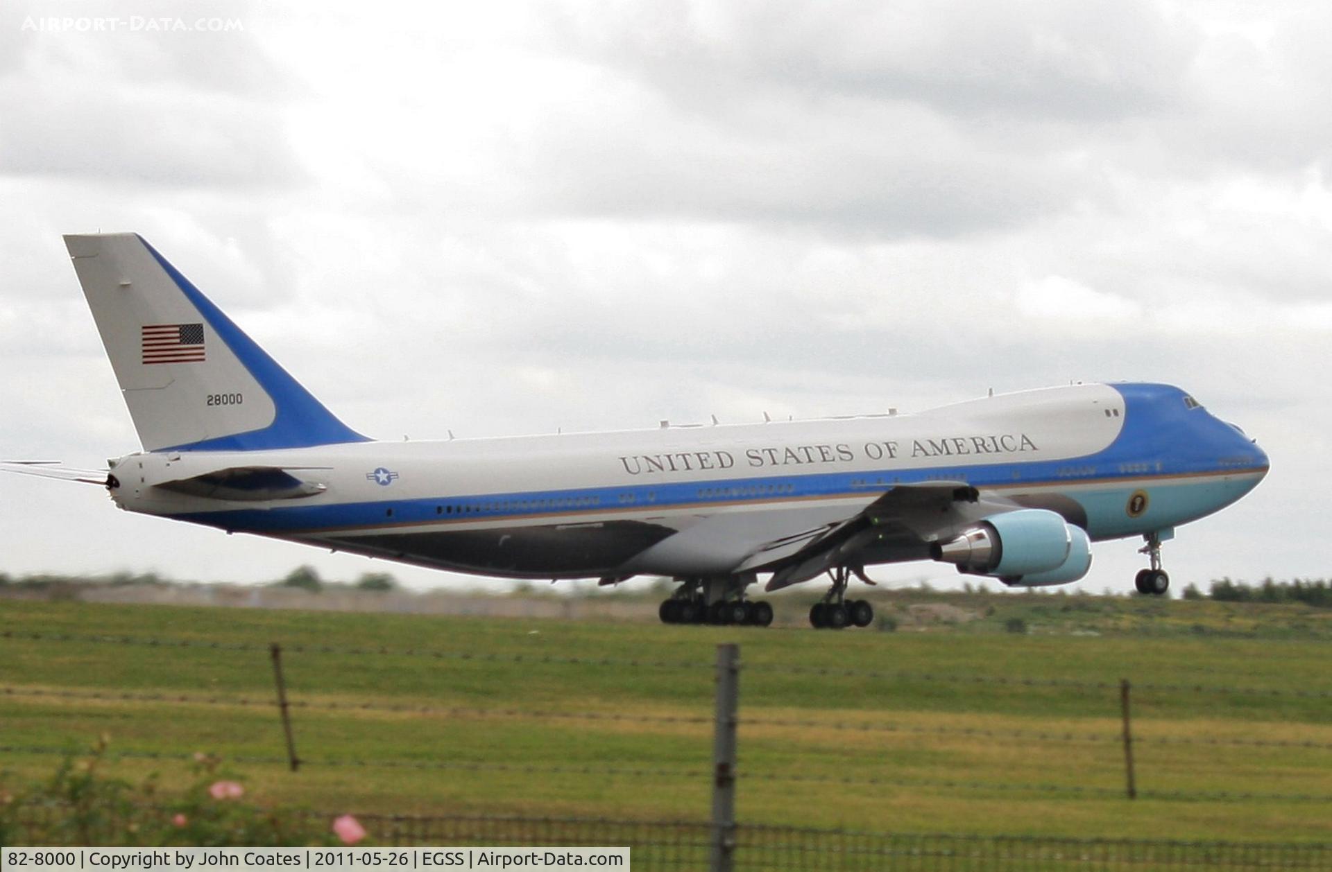 82-8000, 1987 Boeing VC-25A (747-2G4B) C/N 23824, President Obama departing