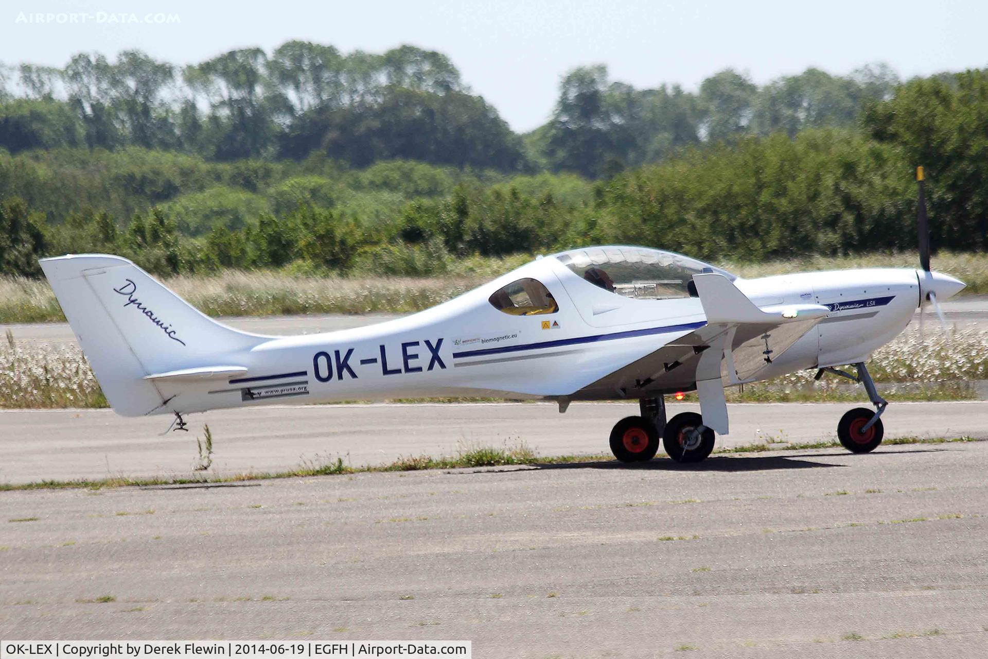 OK-LEX, 2012 Aerospool WT-9 Dynamic LSA C/N DY461/2012, Visiting Dynamic, seen taxxing for a runway 04 departure at EGFH.