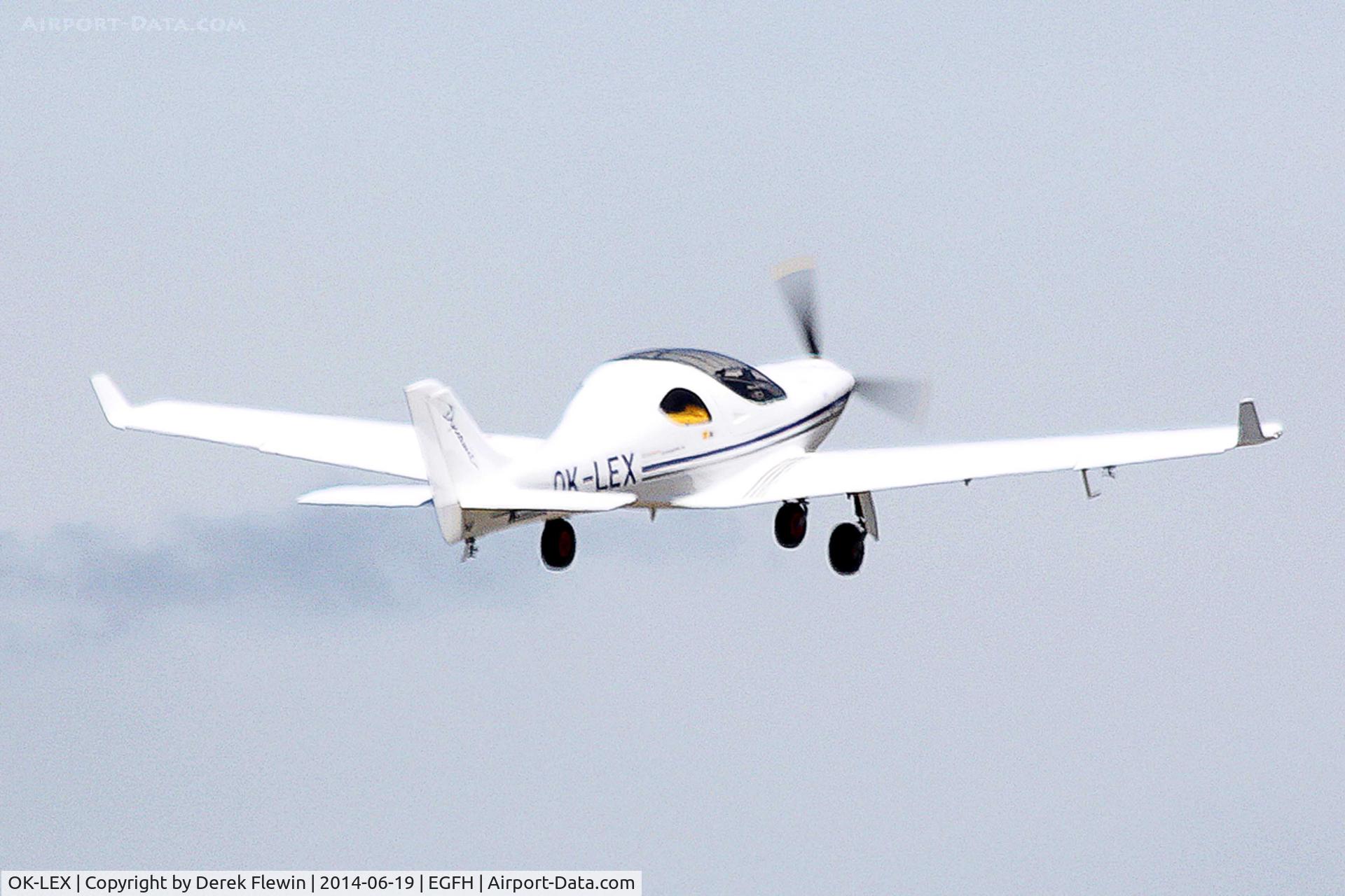 OK-LEX, 2012 Aerospool WT-9 Dynamic LSA C/N DY461/2012, Visiting Dynamic LSA, seen pulling out from runway 04 at EGFH, en-route to the Czech republic, via, the Isle of Mull and the Shetland Isles.
