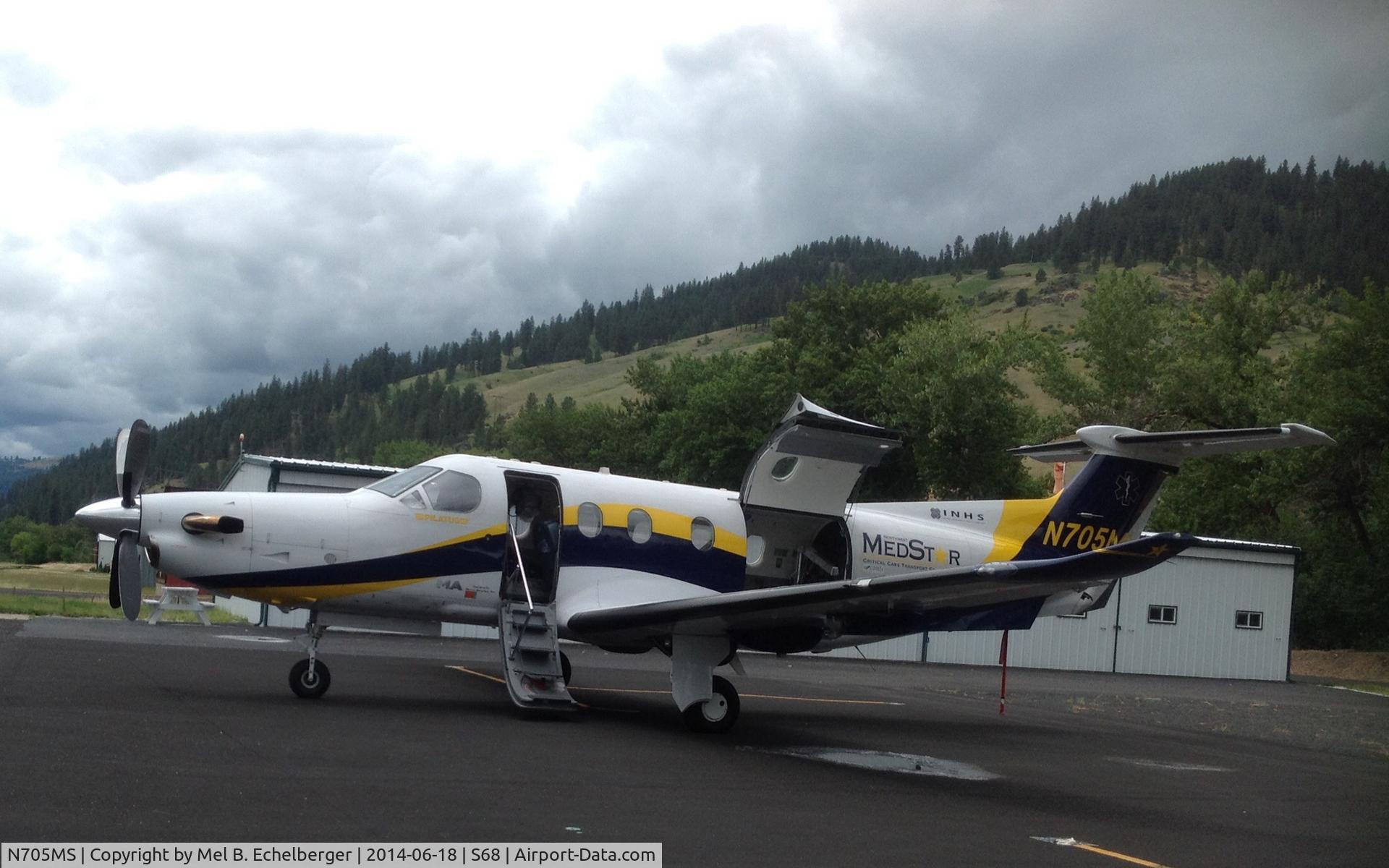 N705MS, 2009 Pilatus PC-12/47E C/N 1134, Doing a Medievac transport from Orofino, ID.