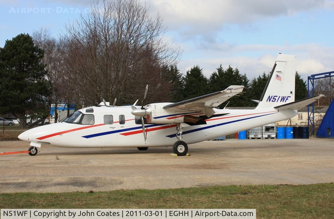 N51WF, 1981 Gulfstream American 690C Jetprop 840 C/N 11684, Just painted