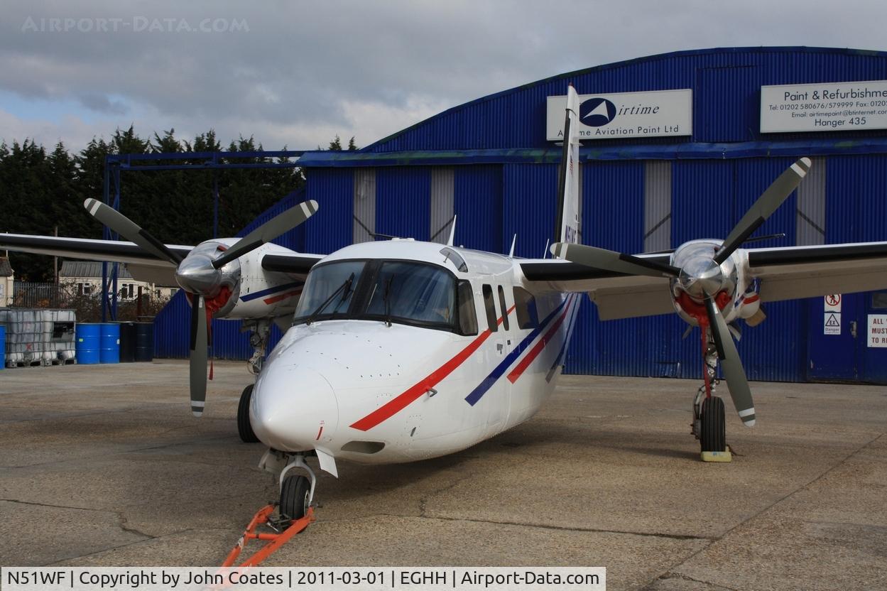 N51WF, 1981 Gulfstream American 690C Jetprop 840 C/N 11684, Just painted