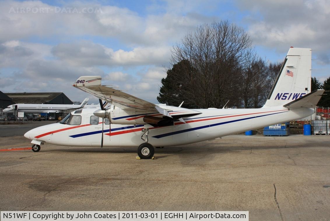 N51WF, 1981 Gulfstream American 690C Jetprop 840 C/N 11684, Just painted