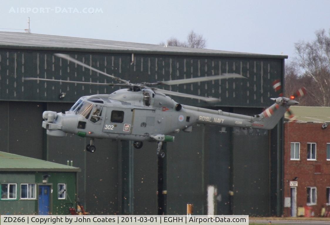 ZD266, 1983 Westland Lynx HMA.8 C/N 305, Arriving Cobham