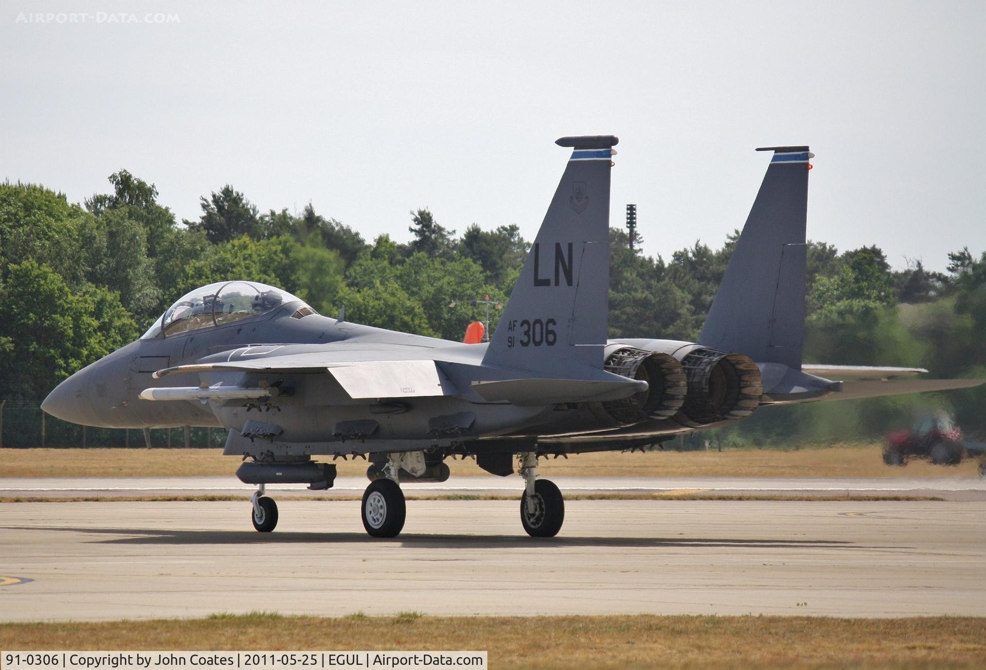91-0306, 1991 McDonnell Douglas F-15E Strike Eagle C/N 1213/E171, Preparing for departure
