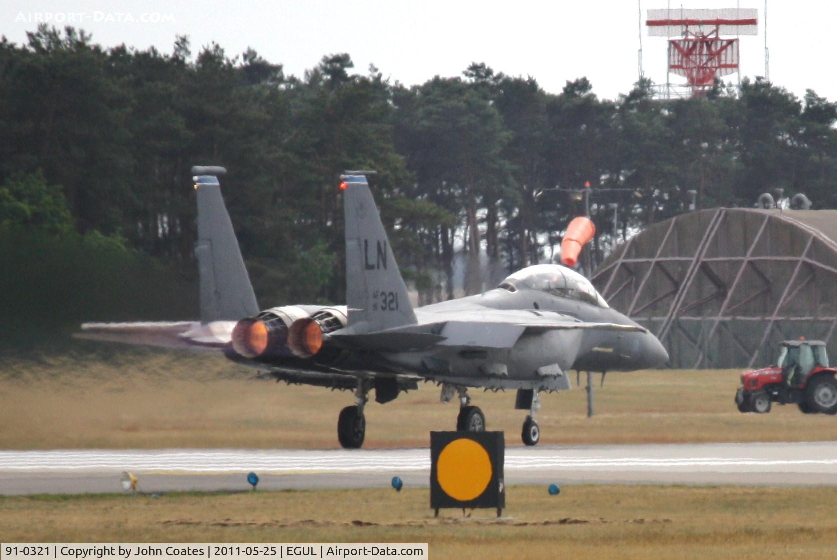 91-0321, 1991 McDonnell Douglas F-15E Strike Eagle C/N 1228/E186, Departing
