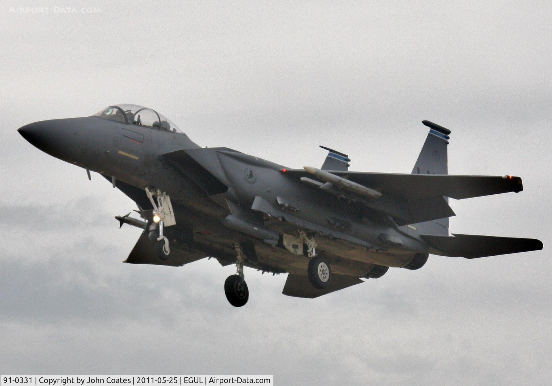 91-0331, 1991 McDonnell Douglas F-15E Strike Eagle C/N 1238/E196, Landing