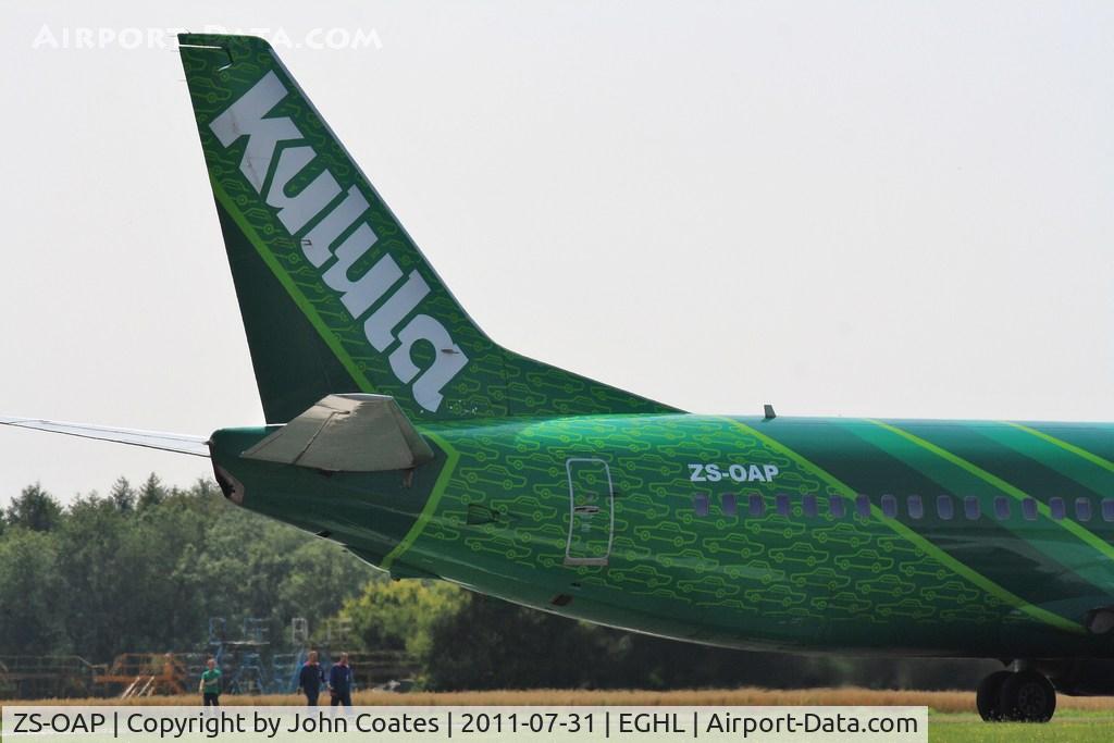 ZS-OAP, 1989 Boeing 737-4S3 C/N 24167/1736, Tail details