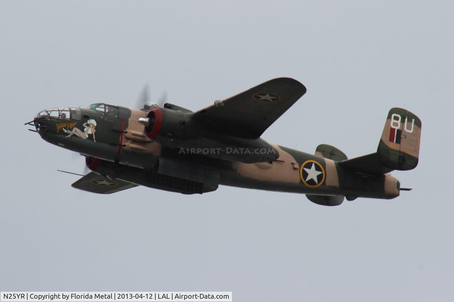 N25YR, 1943 North American TB-25N Mitchell C/N 108-34881, B-25N Yellow Rose at Sun N Fun 2013