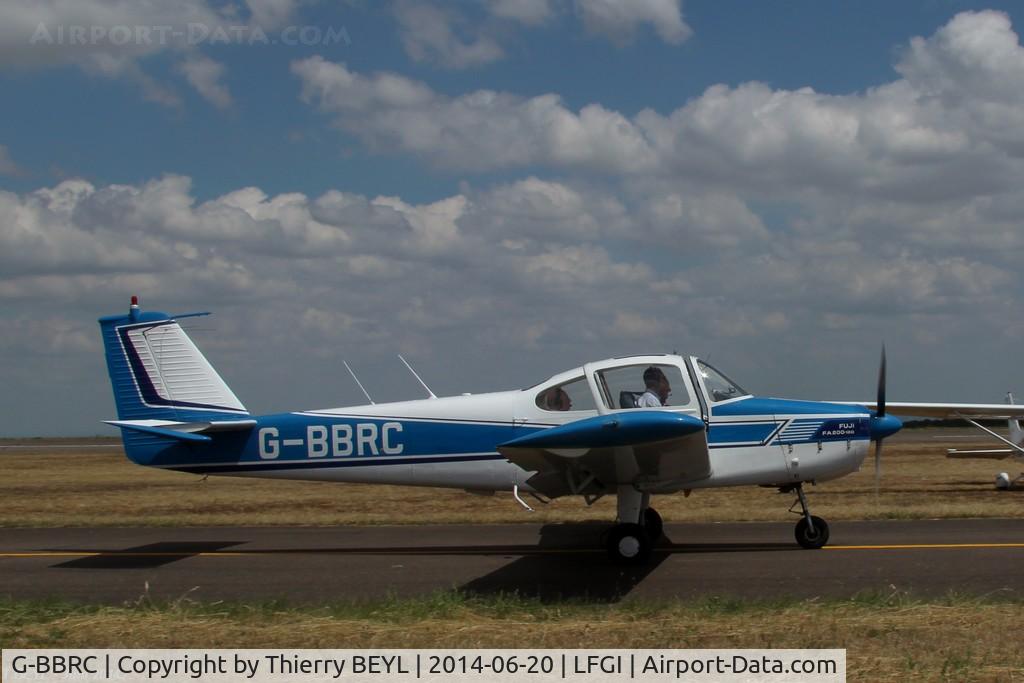 G-BBRC, 1973 Fuji FA-200-180 Aero Subaru C/N 235, Taxying at Dijon-Darois